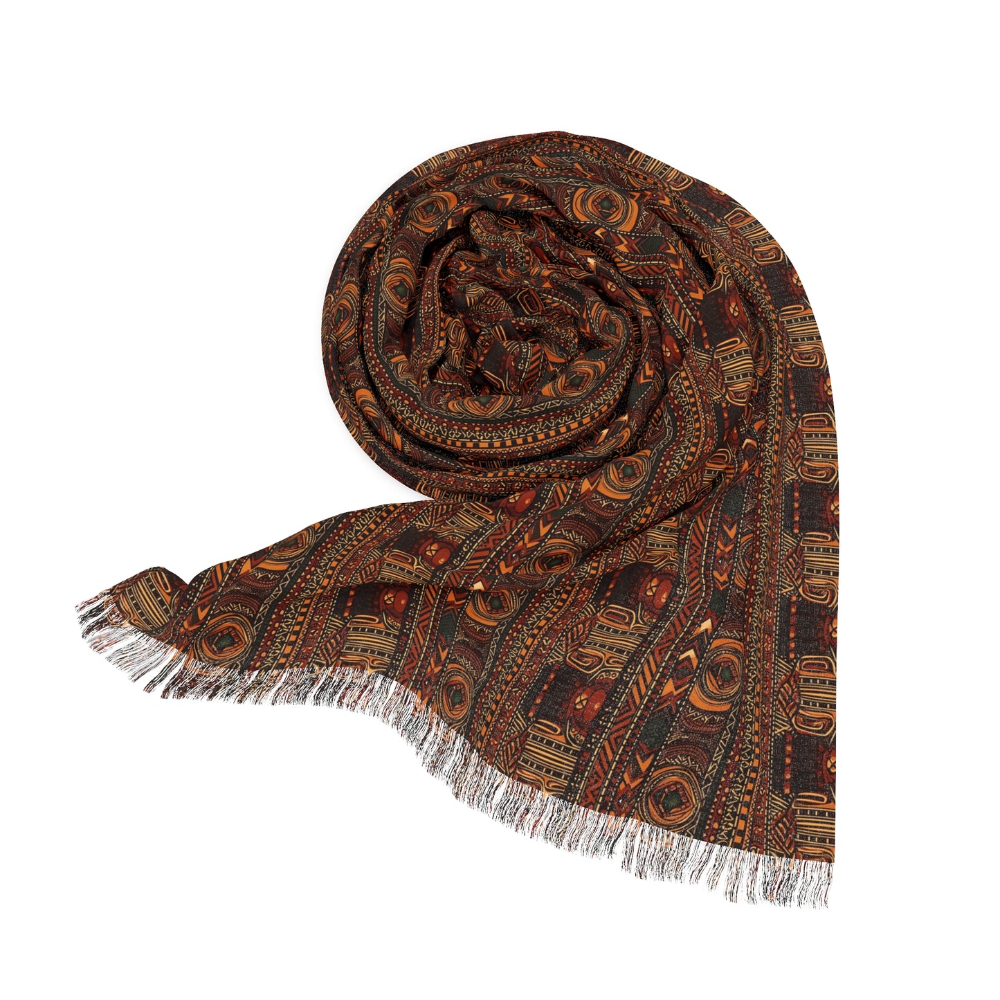 African Inspired Brown Light Scarf